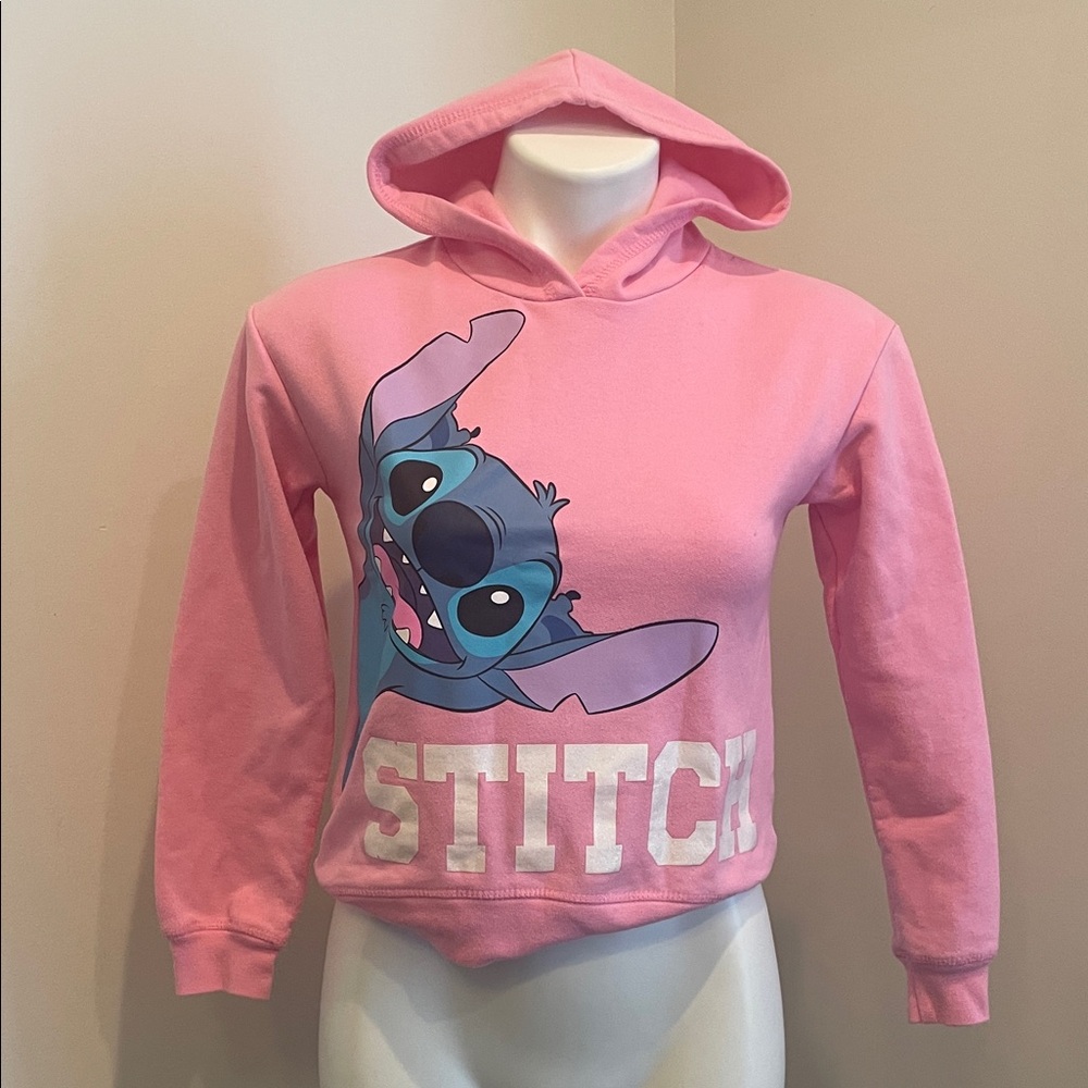 Girls Pink Hooded Pullover Sweatshirt